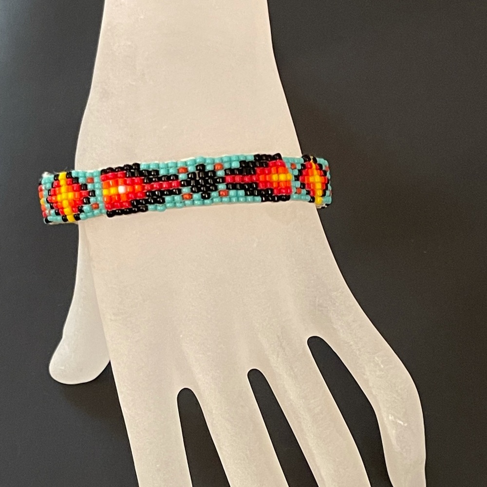 Authentic Native American Beaded Cuff Bracelet